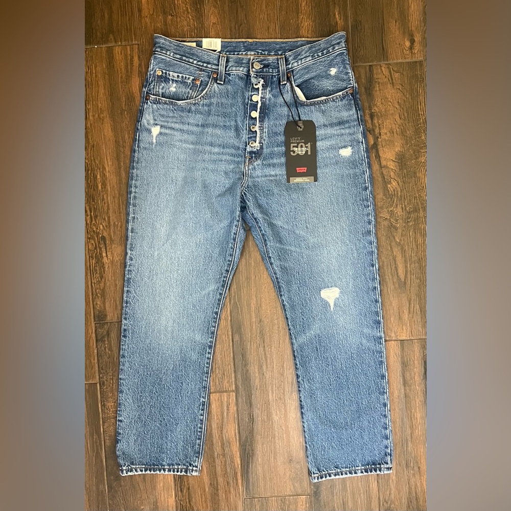 LEVI'S 501® ORIGINAL CROPPED JEANS - HIGH RISE, STRAIGHT LEG - 31X26